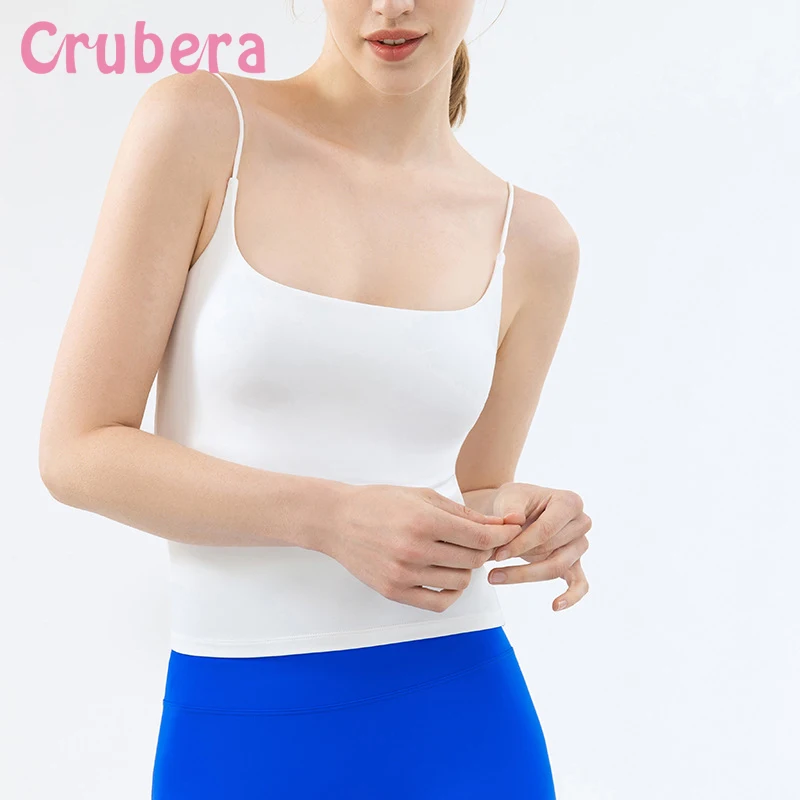 

Летняя жилетка для йоги cruber, красивое нижнее белье для фитнеса и бега, Женская бесследная верхняя одежда, спортивная слинг с подкладкой
