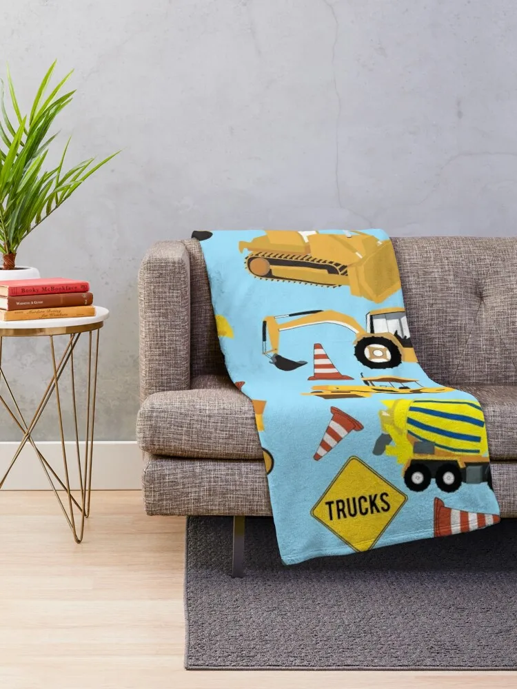 Выкройка строительных грузовиков — экскаватор и многое другое. Одеяло для