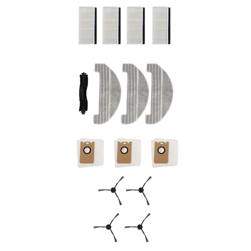 

Spare Parts For Proscenic M8 Pro Vacuum Cleaner Main Brush HEPA Filter Side Brush Dust Bag Replacement