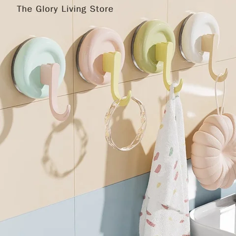 Многоразовые круглые вакуумные крючки на присоске 4 шт.