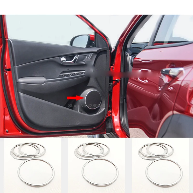 

4 шт., кольца для Hyundai Kona Encino 2019 2018 ABS
