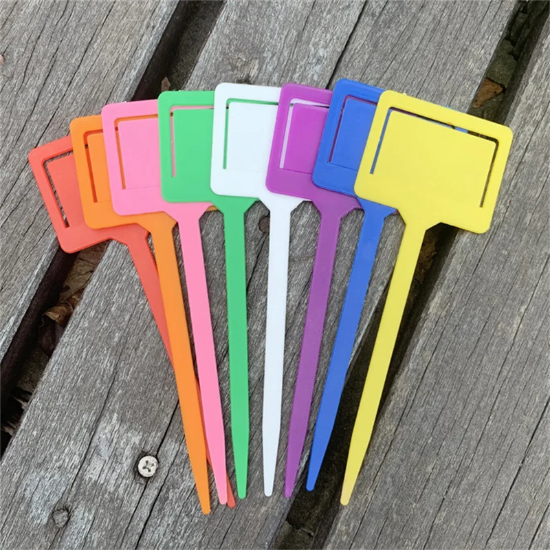 

10pcs Plastic Garden Plant Labels Plant Classification Tags Nursery Markers Plastic Flower Pots Seedling Labels Tray Mark Card