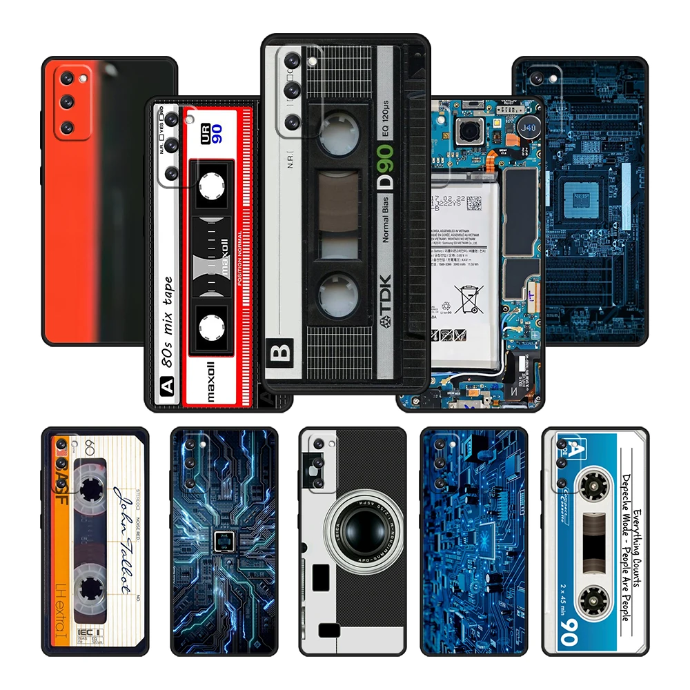 

Retro Vintage Cassette Cover Case for Samsung Galaxy S20FE S20 FE S22 S21 S10 S9 S8 S7 Plus Lite 5G Ultra Original Armor Print