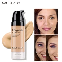 sace lady long wear matte liquid foundation cream oil control smooth full coverage concealer waterproof face base makeup 15m