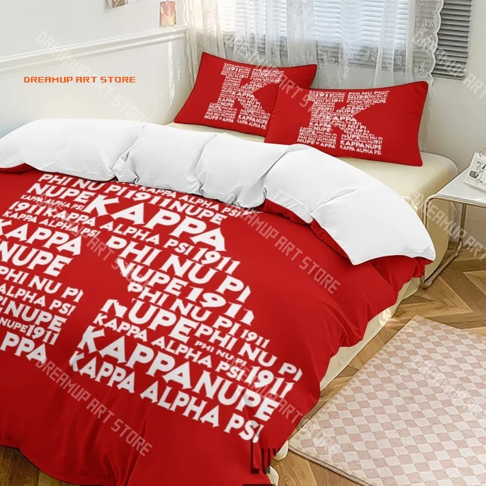 Фото Комплект постельного белья Kappa Fraternity Alpha Psi KAP с 3D-печатью, 2026 год, размеры Twin, Queen, King, Full, пододеяльник, наволочки, для мальчиков, девочек, взрослых №1