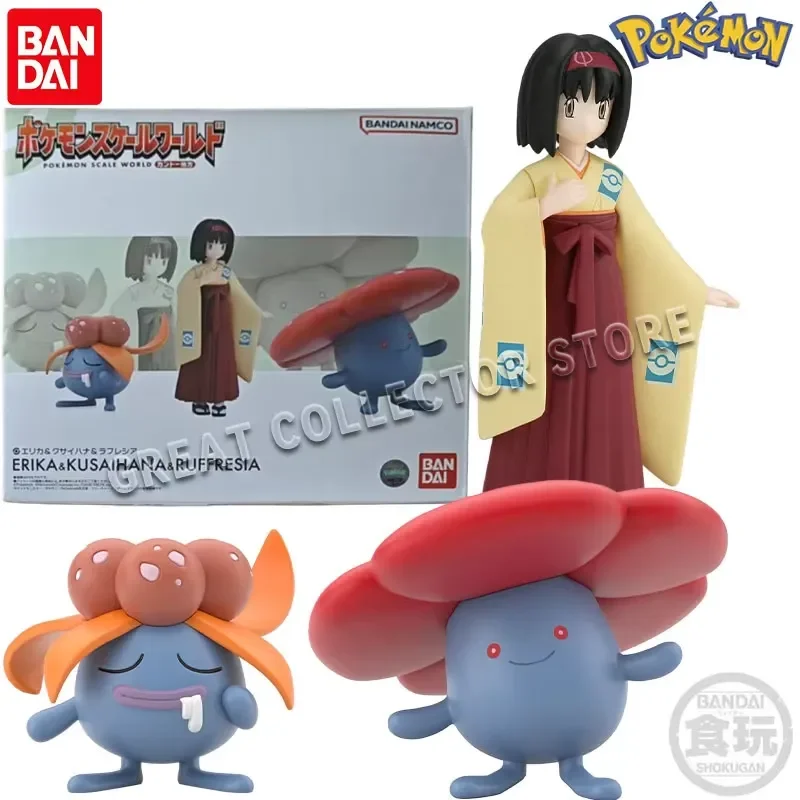 Фото Оригинальная аниме-фигурка Bandai для покемонов: Эрика, Глум, Вайплум, игрушка Shokugan, рождественский подарок для детей №3