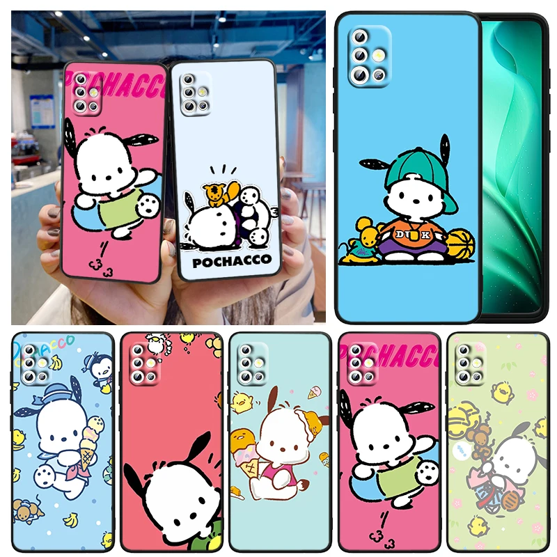 

Pochacco Art Cartoon Dog For Samsung A73 A72 A71 A53 A52 A51 A42 A33 A32 A23 A22 A21S A13 A04 A04S A03 5G Black Phone Case