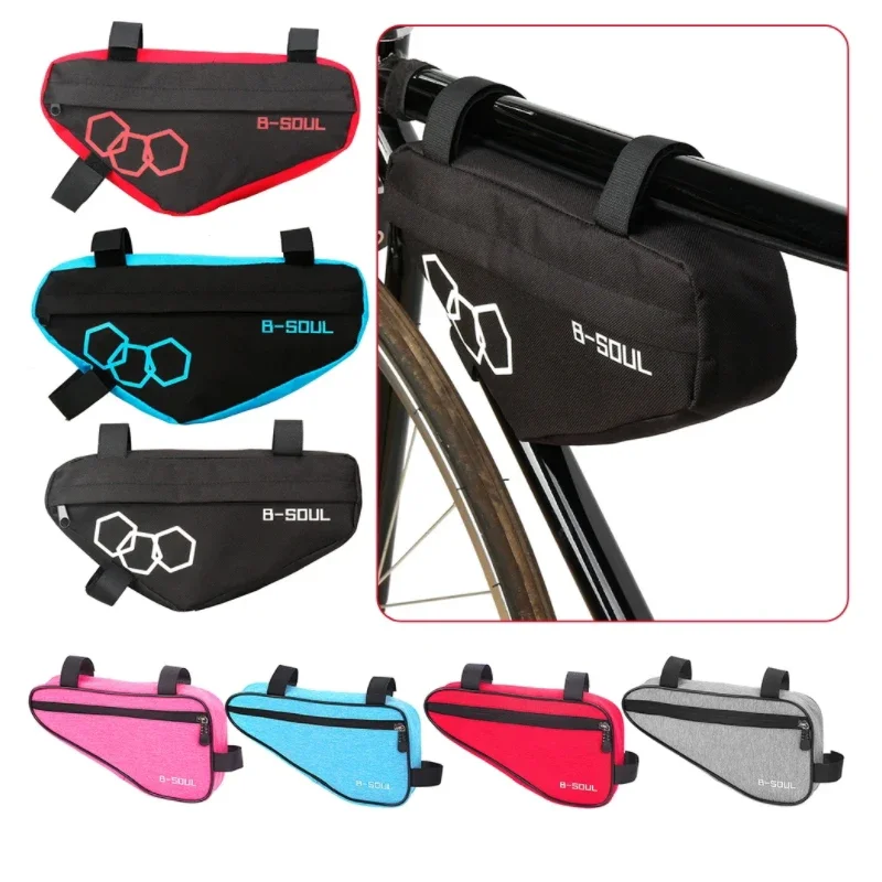 Велосипедная сумка водонепроницаемая треугольная сумочка на раму держатель для