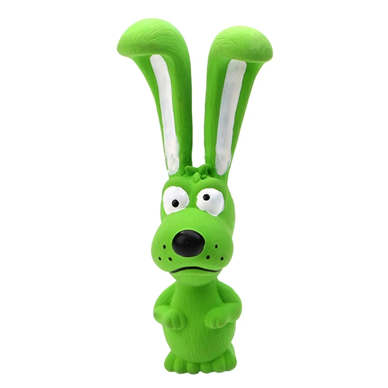 

Latex Rabbit Toy Make Sound Cute Little Dog Toys Supplies Chewing Molar Squeeze for Home Bedroom Animal Training Gadget