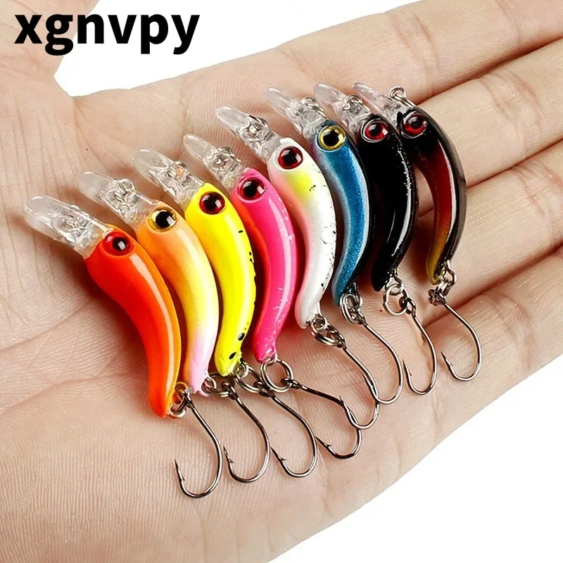 Xgnvpy мини треугольный Поппер Гольян воблеры приманка для ловли нахлыстом 37 см