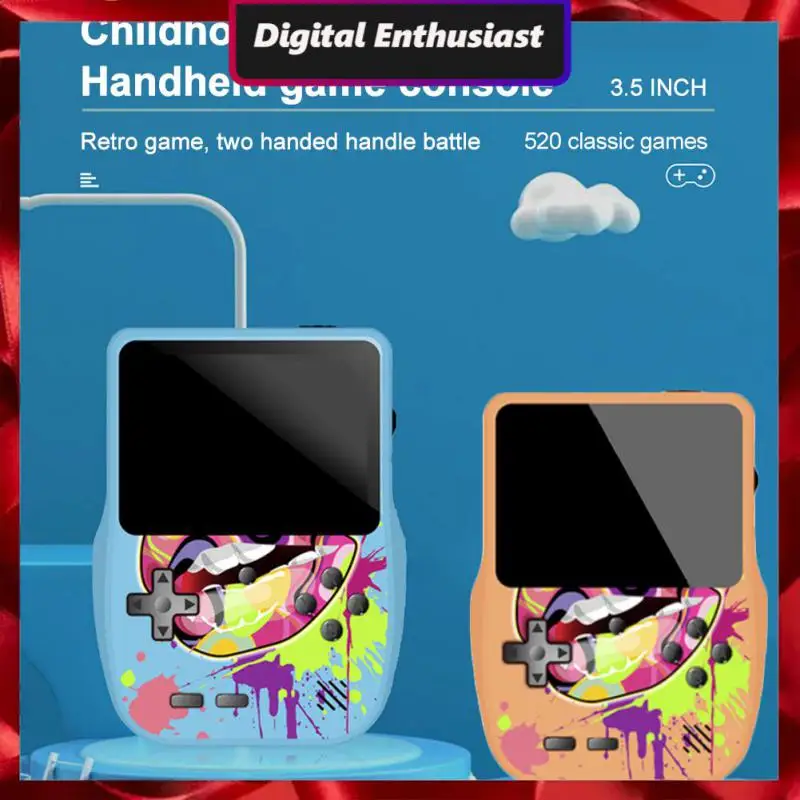 

Large-screen Retro Handheld Game Console Built-in 520 Games Video Game Console Classic Games Dual-handle Sparring Mini Stand-up