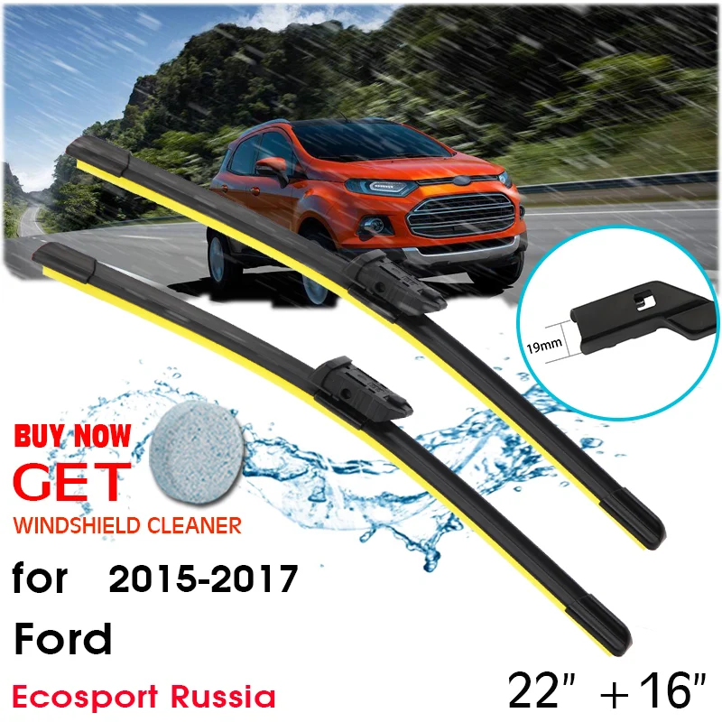 

Car Wiper Front Window Windshield Rubber Silicon Refill Wiper For Ford Ecosport Russia 2009-2015 22"+16" LHD/RHD Car Accessories