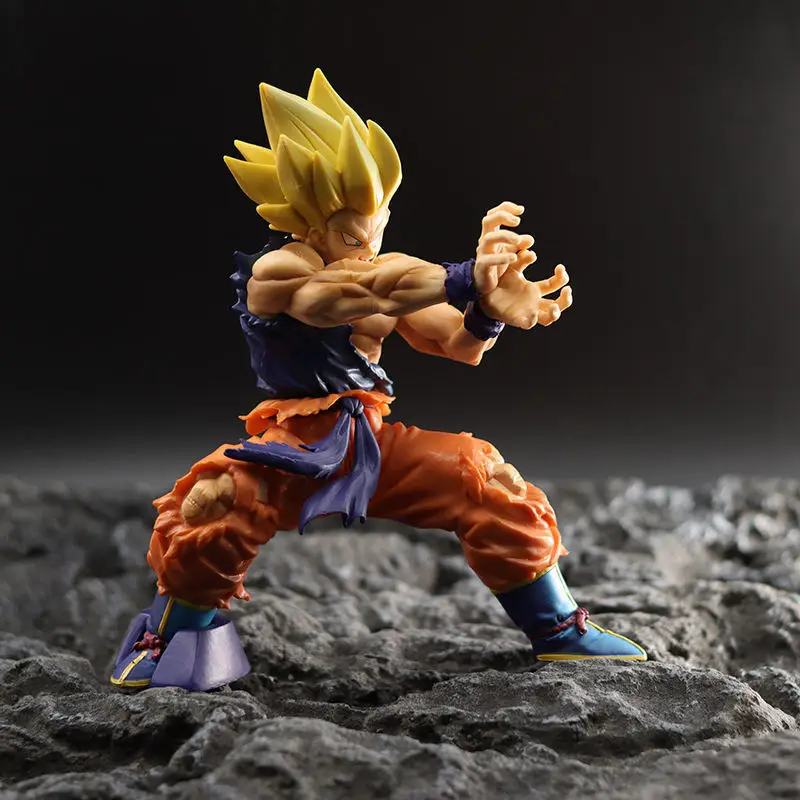

21cm Dragon Ball Anime Z Son Goku Battle Damaged Version Action Figure Model Collection Toys Super Saiyan Kakarotto Figma Gift