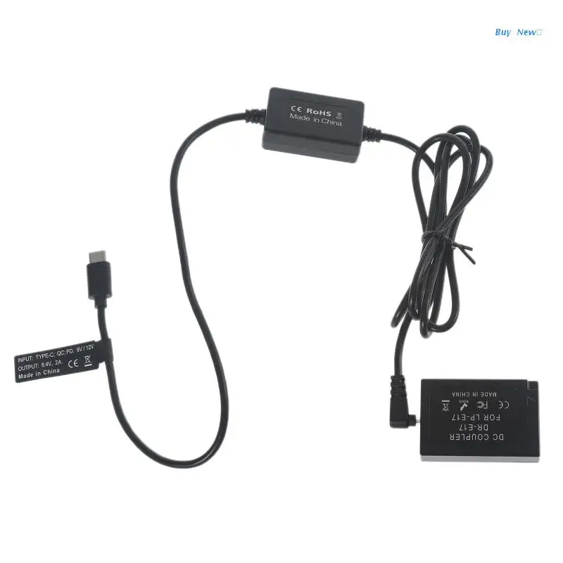 

Camera Power Supplies Type-C to DR E17 DummyBattery for M3 M5 M6 M6 Mark ii