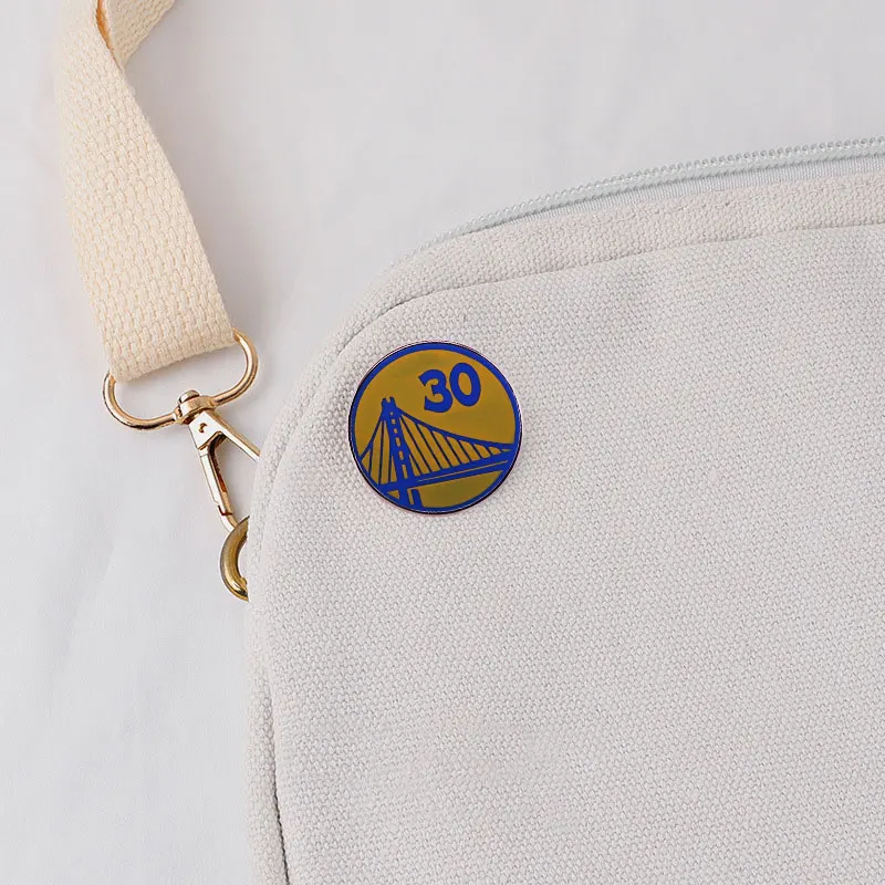 Эмалированная заколка с логотипом баскетбольной команды Golden State WWarriors Золотые