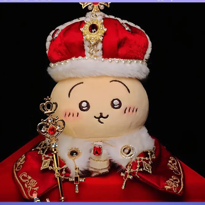 Фото Новый плюшевый брелок Chiikawa King: милые плюшевые подвески Usagi и Hachiware в корейском аниме-стиле, подарок на день рождения для друзей №2