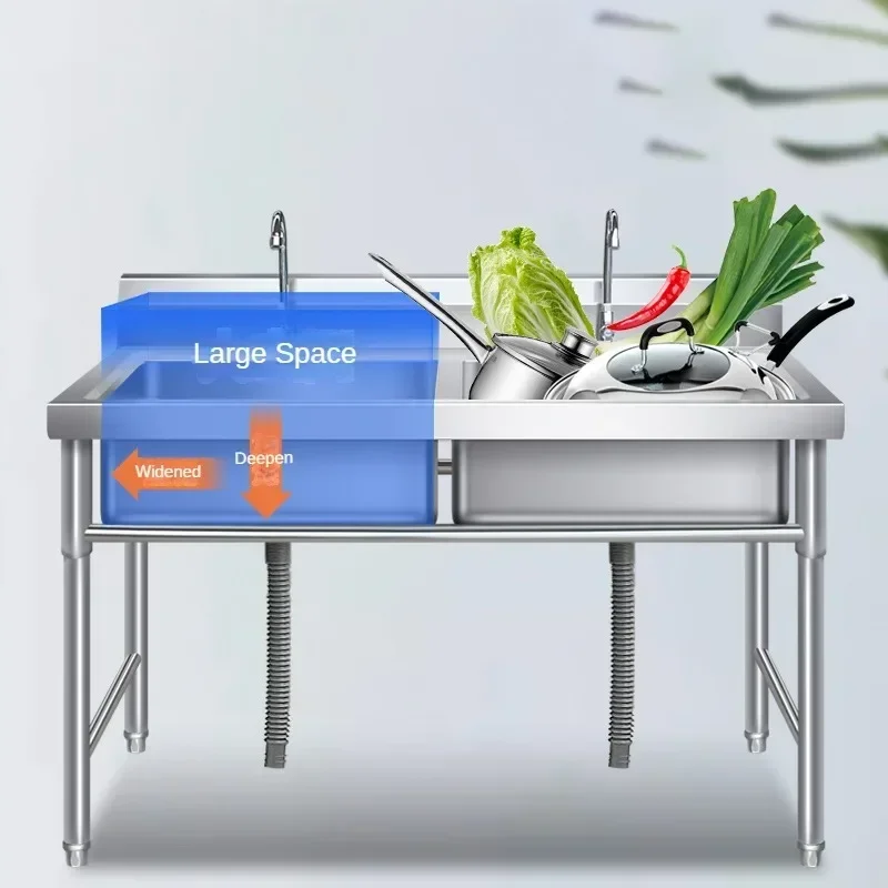 Кухонная раковина из нержавеющей стали для кухни с кронштейном простой и