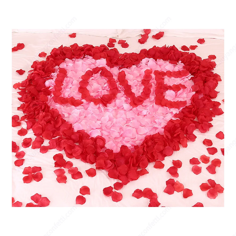 

100/200/500/2000 Pcs Home Party Gift Valentine Decoration Wedding Rose Petal Artificial Silk Flower Red Valentine's Day Decor
