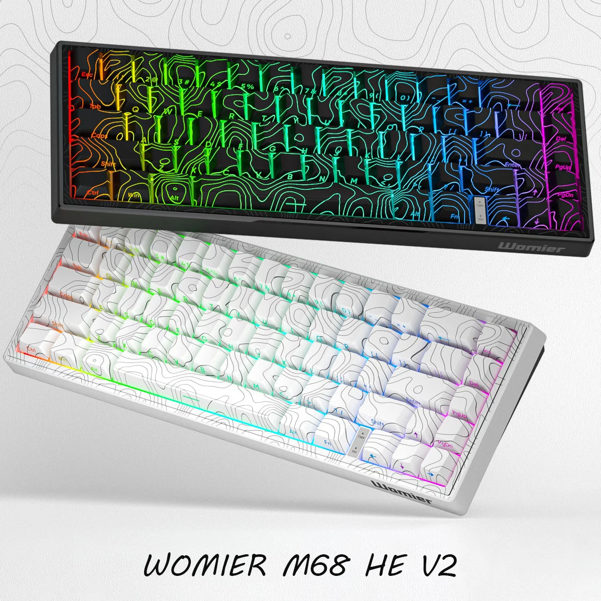 Womier M68 HE V2 Черная топографическая механическая клавиатура с быстрым триггером и