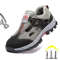 safety shoes men work boots steel toe work safety boot anti puncture outdoor sneakers summer breathable work shoes