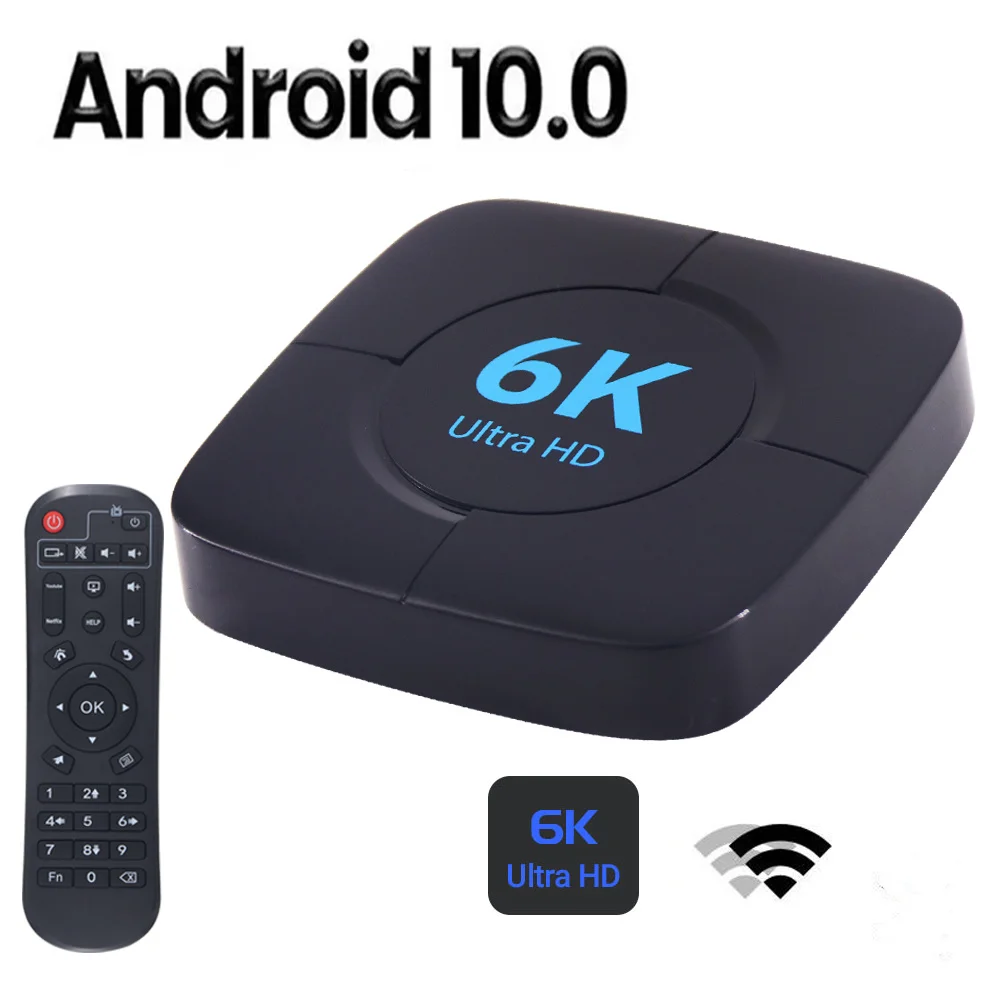 

ТВ-приставка для XIAOMI, Android 10,0, 6K, Youtube, голосовой помощник, 3D, 4K, 1080P, Wi-Fi, 2,4/5,8 ГГц