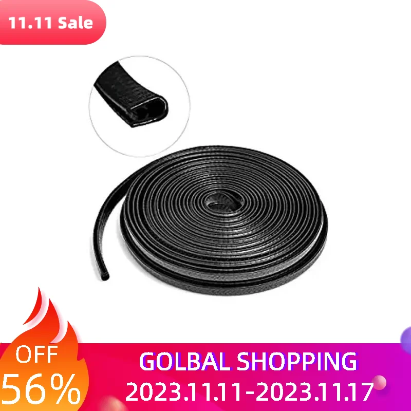 

Car Door Edge Protector for 4M U Shape High Durable Rubber Seal Strip Sealing Guard Mold Trim Hit Protector 15mm