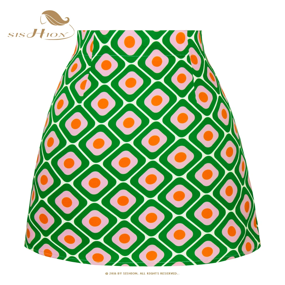 Green Plaid Print Mini Short Skirt 2022 Summer Female Fashion Y2k Style Sexy Slim -Fit A -Line High Waist Skirt SS0008 S-XXL