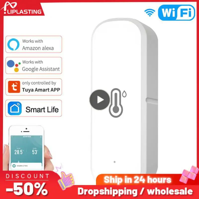 

1~8PCS Thermometer Mini Work With Alexa Google Home Temperature And Humidity Sensor Temperature Humidity Sensor Smart Home