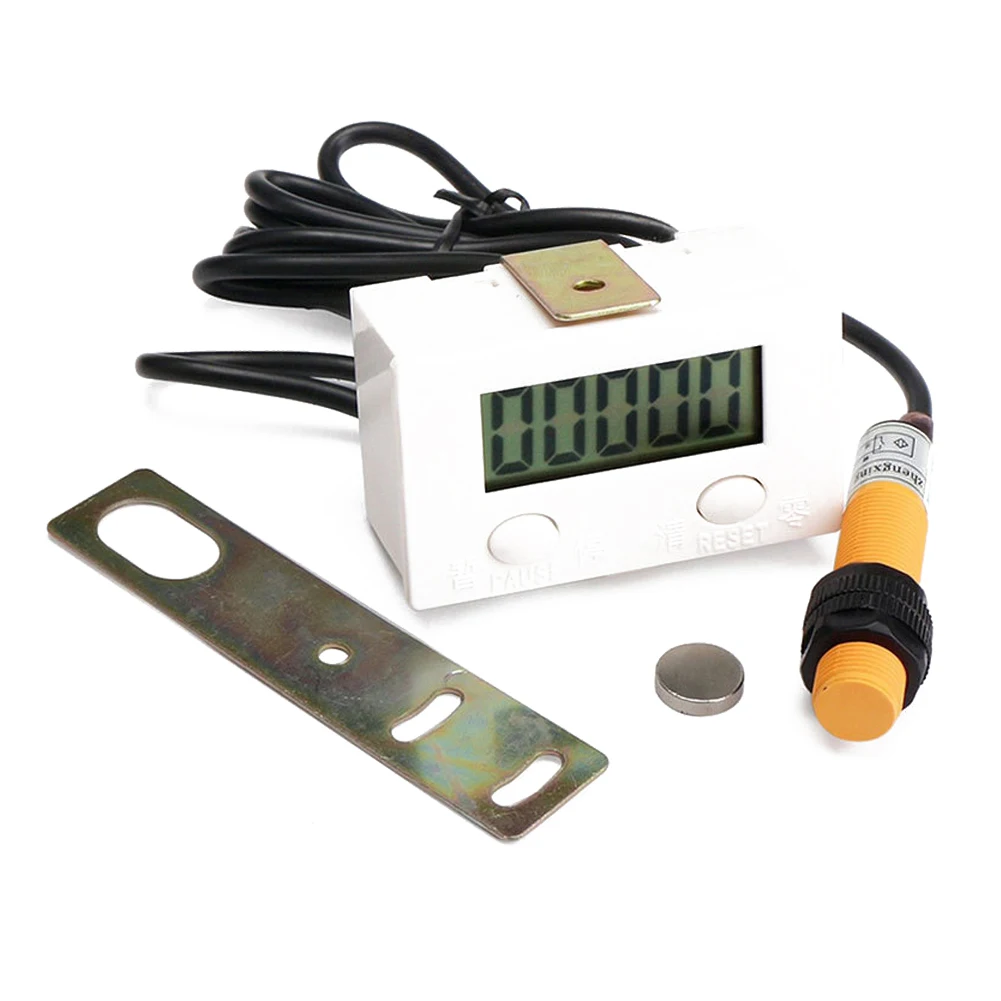 

1pcs 0-99999 LCD Digital Display Electronic Counter Punch Magnetic Induction Proximity Switch Reciprocating Rotary Counter