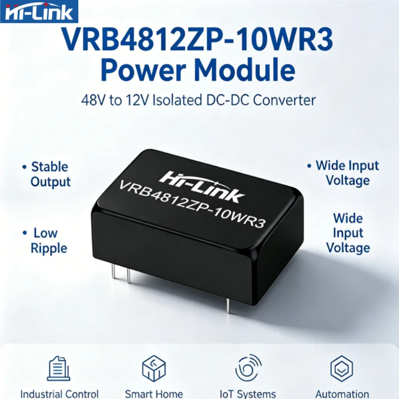 Фото Оригинальный изолированный DC-DC преобразователь Hi-Link VRB4812ZP-10WR3 10 Вт, вход 18-36 В, умные электронные компоненты №1