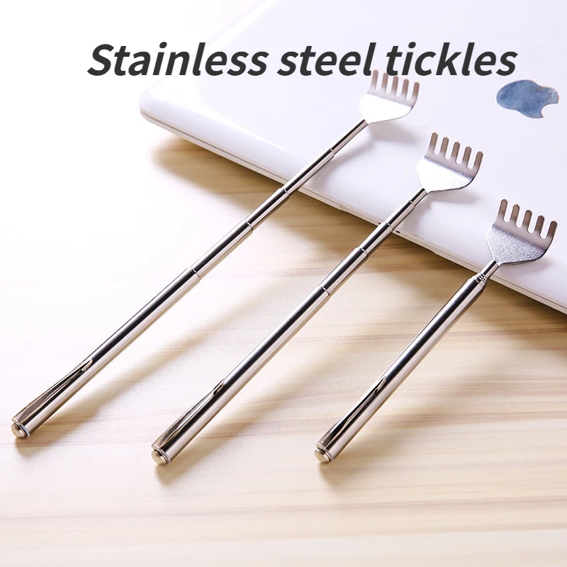 

Light and Small Practical Telescopic Scratch Massage Kit, Stainless Steel Scraper, Back Scraper