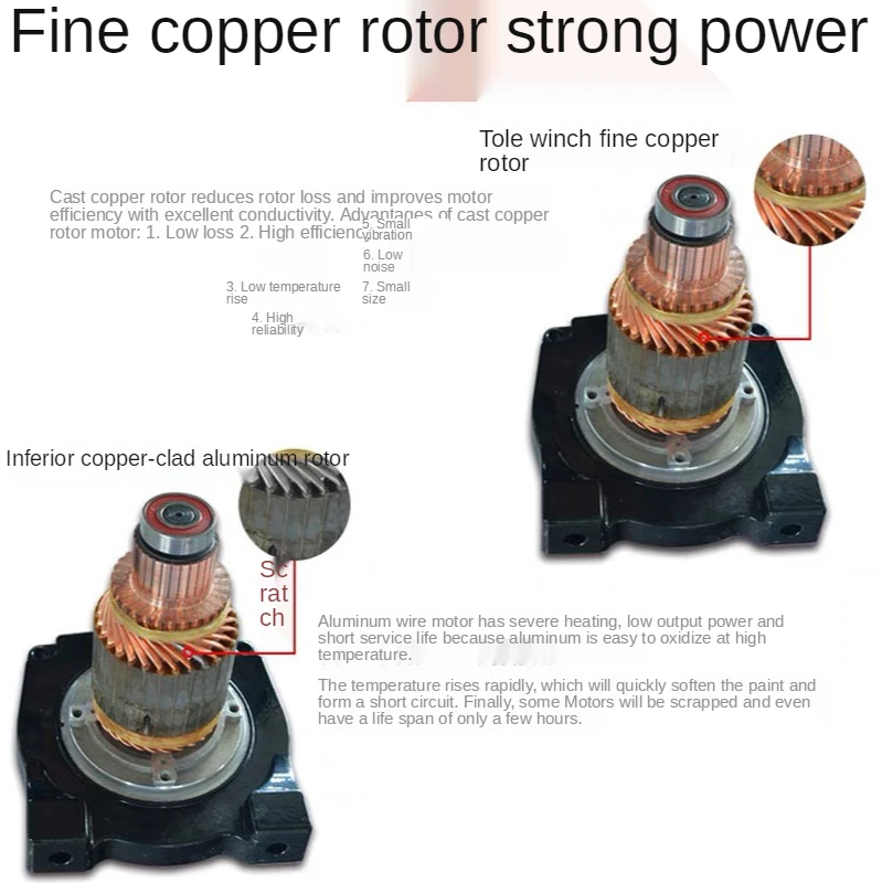 5897 5 фунтов кг 12 В электрическая синтетическая веревочная лебедка шестеренчатая