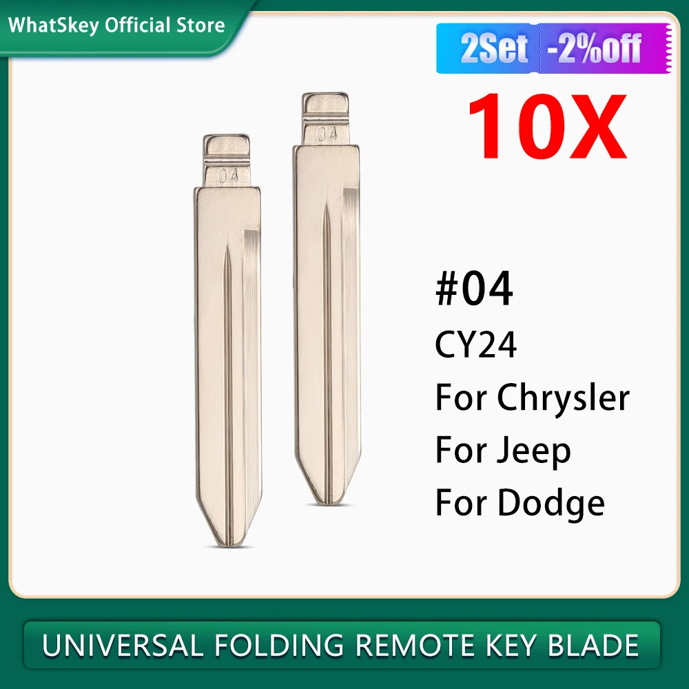 10 шт. № 04 сменный флип необработанный телефон складной KD Blade #04 для Jeep/Dodge/Chrysler CY24