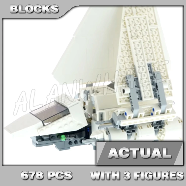 678 шт. космический план империя классический белый шаттл корабли складные крылья
