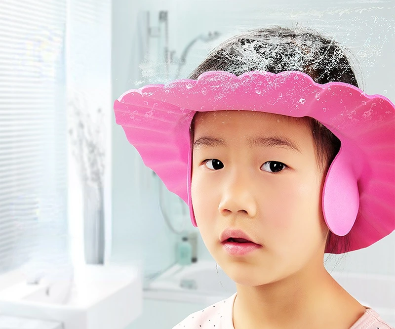 

Шапочка для шампуня для детей, регулируемая водонепроницаемая шапочка для купания детей, шапочка для душа для защиты ушей, шапочка для шамп...