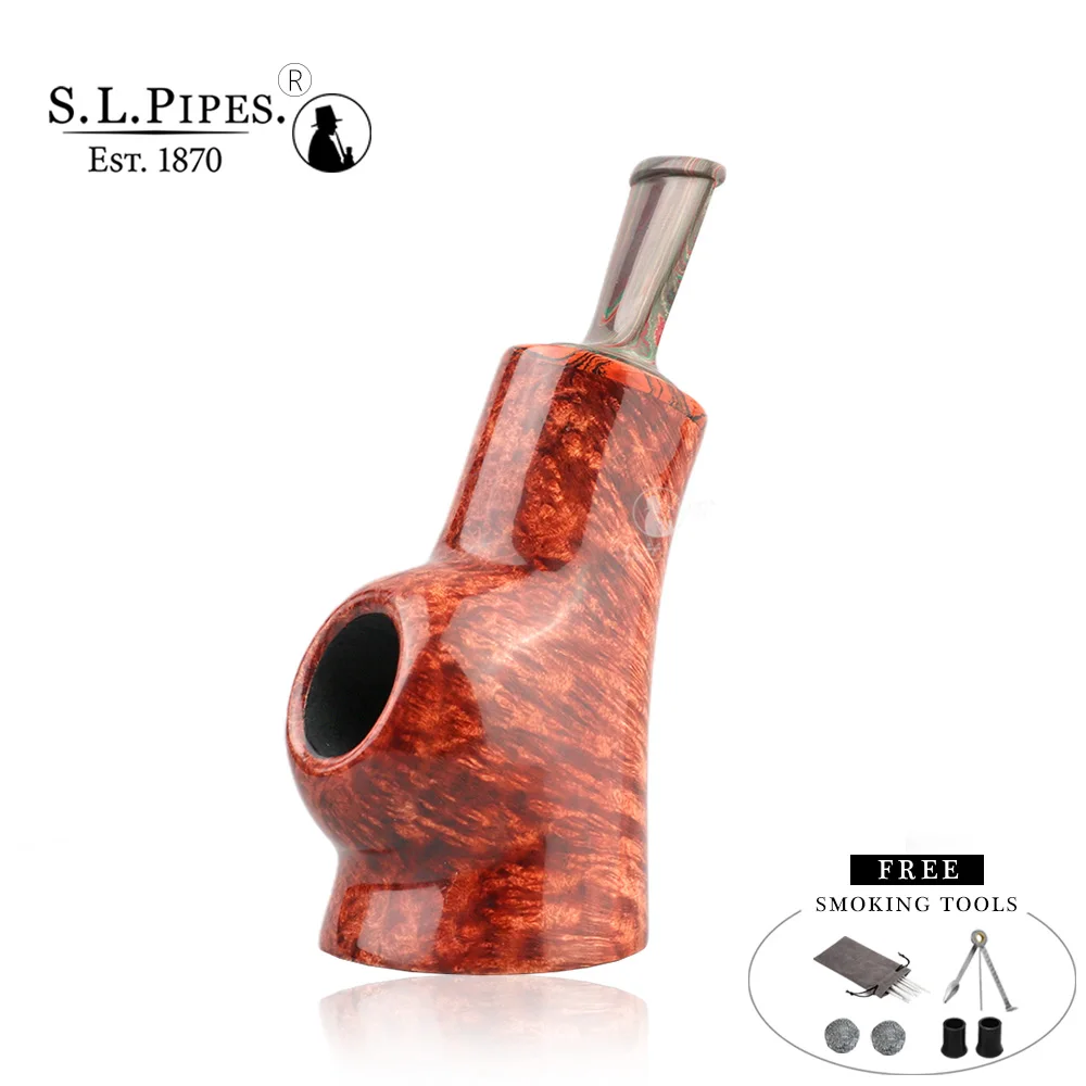 

▂ξ Smoker Briar Pipes Smoking Tobacco Pipe Large Cavity Design With Free Pipes Tools Set Gift