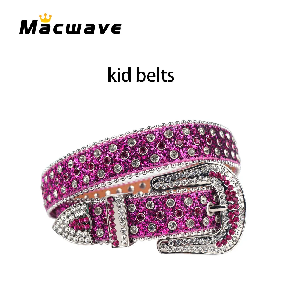 Western Rhinestone Belts Boy Girl Children's Belts Students Dresses Ladies Waistband Baby Girls Bling Diamond Waist Belt