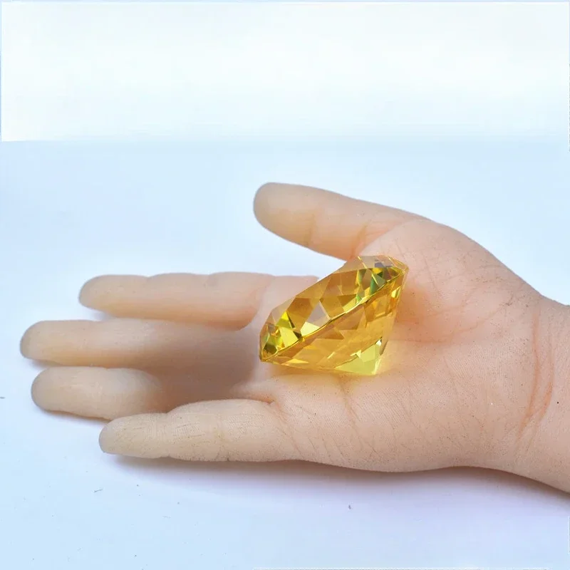 

1 шт., пресс-папье в форме кристаллов и ромба, декоративная огранка, стекло, гигантский драгоценный камень, свадебное рождественское украшение, подарки