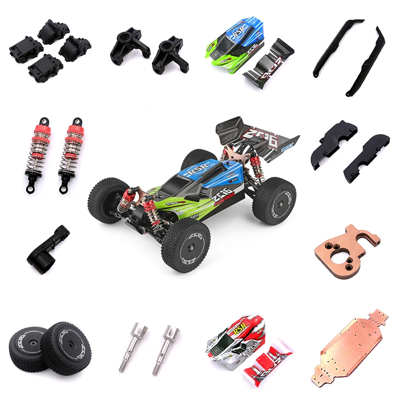 

WLtoys 144001 1/14 RC Car Spare Parts Swing Arm C Seat Vehicle Bottom Motor Reduction Gear Cover Shock Absorbers Tire Plastic