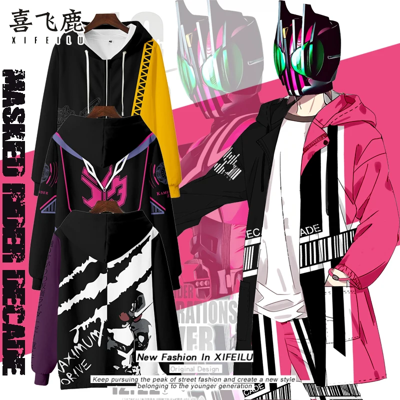 

Anime Masked Rider Decade Kamen Rider Build Kamen Rider Zi-O 3D Printed Autumn Winter Unisex Casual Round Collar T-shirt Tops