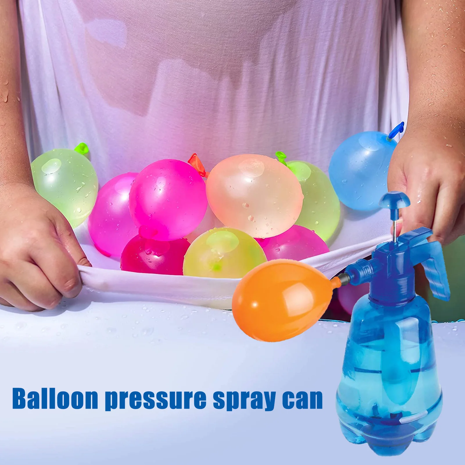 

500PCS Water Balloons With Pump Bottle New Filler Large Capacity Air Water Easy Fill Portable Pump Station Water Games Balloons