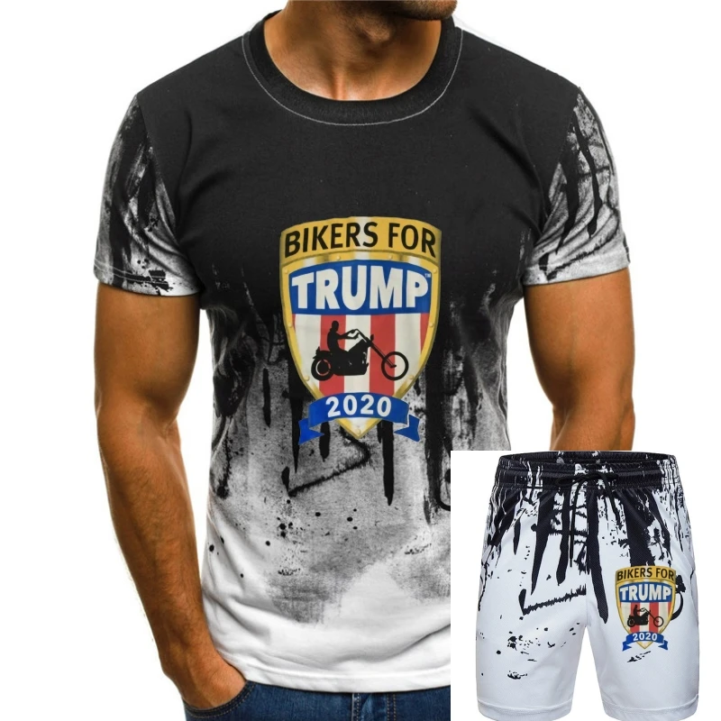 

Bikers For Trump Bedminster T-Shirt Bikers Donald Trump 2020 Men'S Tee Shirt Streetwear Casual Tee Shirt