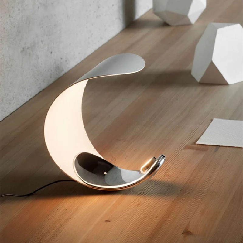 

Italy Curl Table Lamp Designer Aluminum Table Lamps For Living Room Bedroom Study Desk Decor Light Night Home Led Bedside Lamp
