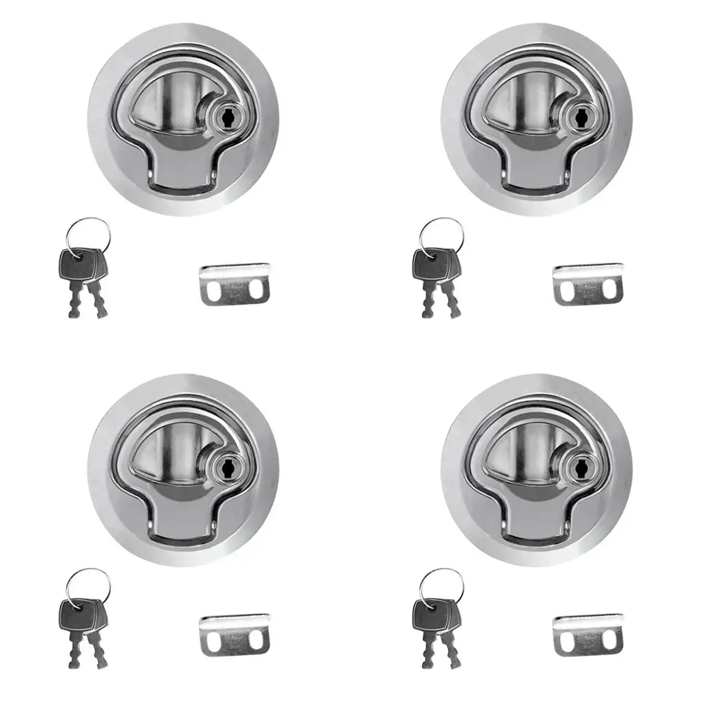 

4Pcs Lock Latch Flush Mount Marine Boat Caravan Door Latch Suits 2-18mm Deep