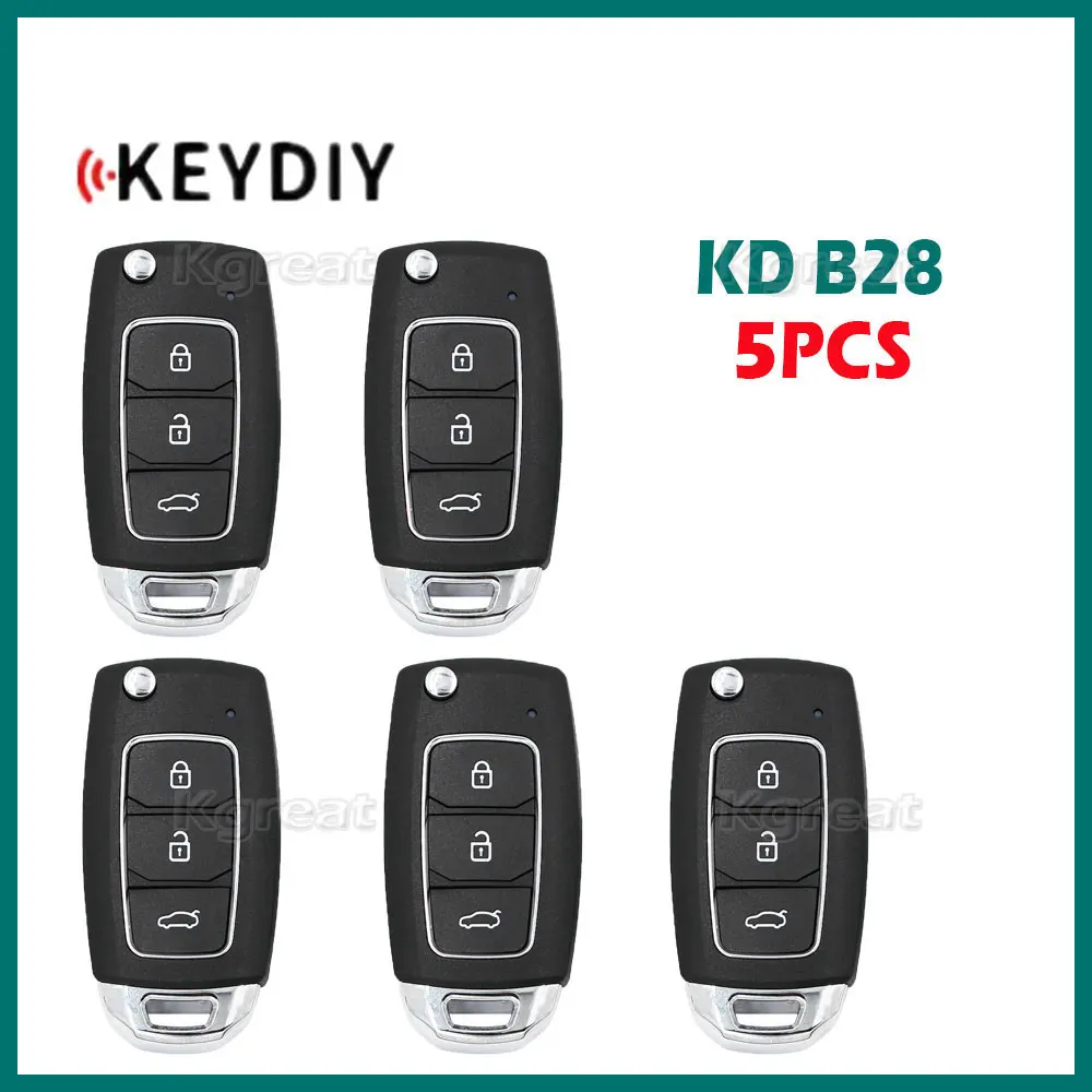 

5 Шт., Универсальный Дистанционный Ключ Keydiy KD B28, 3 Кнопки
