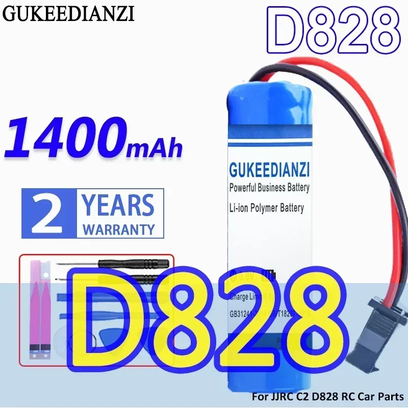 Аккумулятор GUKEEDIANZI большой емкости 1400 мАч для JJRC C2 D828 RC Автозапчасти 14500 SM-2P rC Stunt