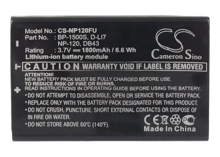 CS 1800 мАч/6.66Wh батарея для дрифта HD170 HD170S DRIFLLBAT Caplio R330 RR10 RR30 |