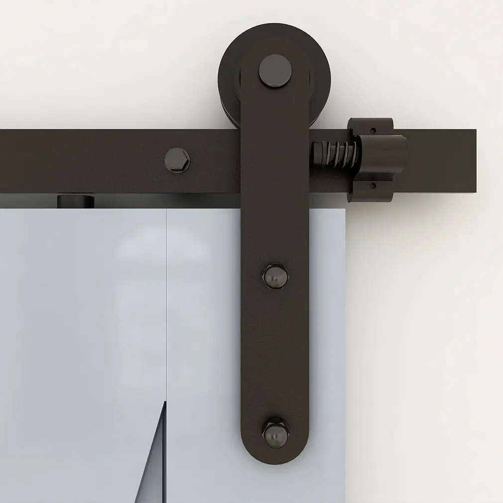 

Sliding Barn Door Rail Kit Track System L Style Roller Hanger for Single/Double Sliding Door Wardrobe Hardware Easy to Install