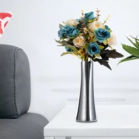 stainless steel flower vase metal decorative vase for desk tabletop modern flower vases for restaurant home and office decor