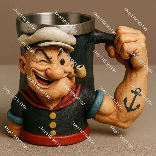 Кружка Popeye Power Cup из смолы, креативный подарок для любителей кофе (art.: 3920da9ec6ce8) - 3920da9ec6ce8